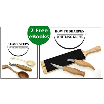 BeaverCraft Knife Sharpening Wheel 7cm PW1 - Buffing Wheel and Polishing Stropping Compound for Knives, Chisels, Woodworking Carving Tools