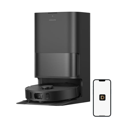DREAME D30 Ultra CE Robot Vacuum and Mop with Auto Dust Emptying, 25,000Pa Suction, 0.41in Mop Lifting, Multifunctional Base Station, Mop Self-Washing, Smart Obstacle Avoidance, Black