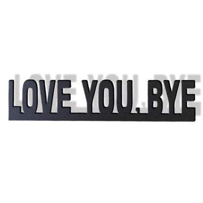 2025 New Year Gift - Cute Metal Door Topper Love You Bye Over Door Frame Decor Corner Sign Black Ornaments Wood Decorations Funny Christmas (LOVE YOU BYE)