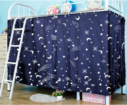 CLARA Single Sleeper Bunk Bed Curtain, College Dorm Canopy Bedding Tent, Dark Blue, 1 Panel