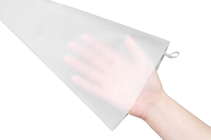 Pastry Tek Piping Bag Set - Durable Reusable Icing Bags for Decorating Cakes, Cupcakes & More | 4-Pack, White Silicone