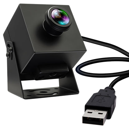 IFWATER 48MP USB Camera 8K Webcam 6000P Ultra HD Cam with 200Degree Wide Angle Fisheye Lens PC Computer Lightburn for Laser Engraver Plug and Play for Document Scanning Face Recognition
