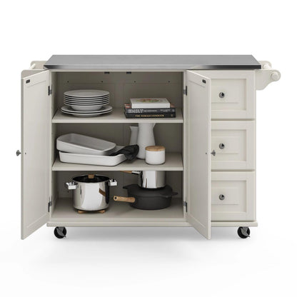 homestyles Dolly Madison Off-White Kitchen Cart