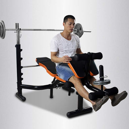 Gym Weight Bench pressFolding Weight Table Dumbbell Bench Functional Bench Press Weight Bench Barbell Rack Commercial Squat Rack Set Barbell Training (Color : Black, Size : 1