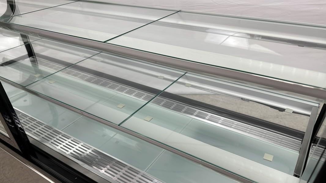 Refrigerated Bakery Display Cooler Case for Pastry Deli Curved 72" Wide Cooler Glass Display Curve Case Refrigerator - Commercial NSF UL ETL CW-570R
