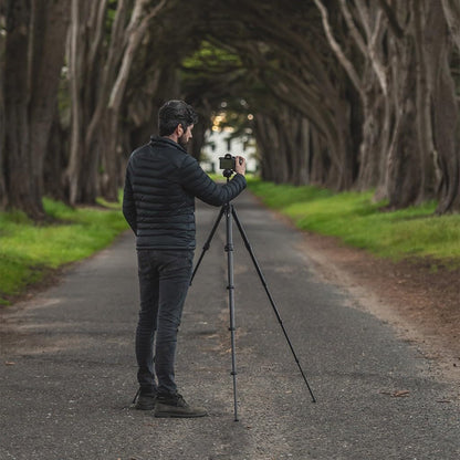 Peak Design Travel Tripod, Carbon Fiber, Compact Design, Quick Setup and Takedown, Pro-Level Stability, Ergonomic Ball Head, Compact and Portable Travel Tripod for Camera and Phone, 20 lb Capacity