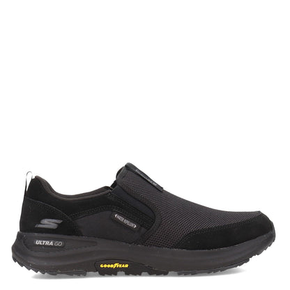 Skechers Men's Go Walk Outdoor-Athletic Slip-On Trail Hiking Shoes with Air Cooled Memory Foam, Black, 10