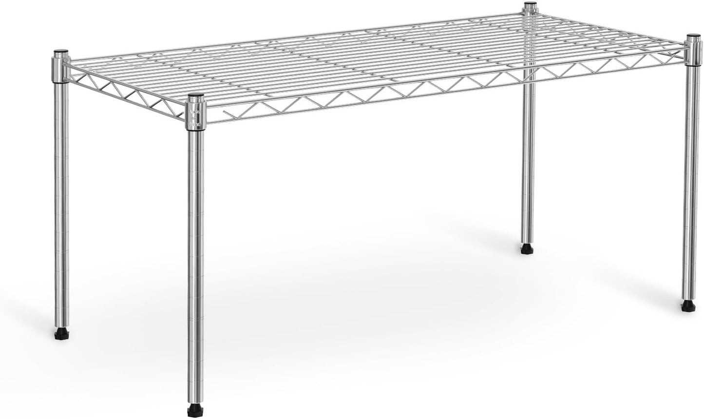 1-Tier 29.92" 13.78" 14.96" Simple Deluxe Shelving Units, W x D x H Steel Wire Rack Storage Shelving Organizer, Chrome