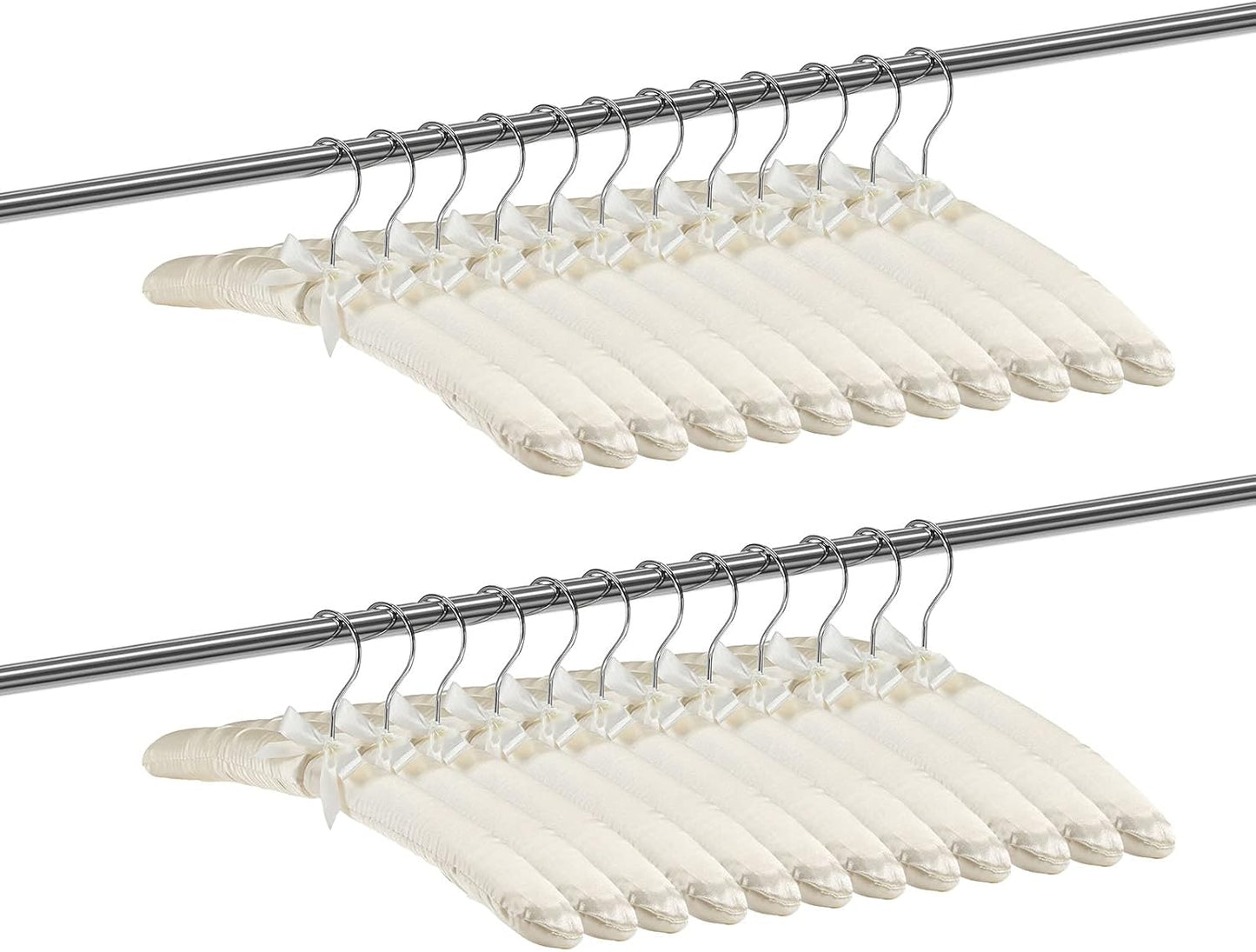 16 15 Inch 360 Jetec Pieces Satin Padded Hangers for Women Clothing Satin Hangers Swiveling Hook Sponge Shoulder Padded