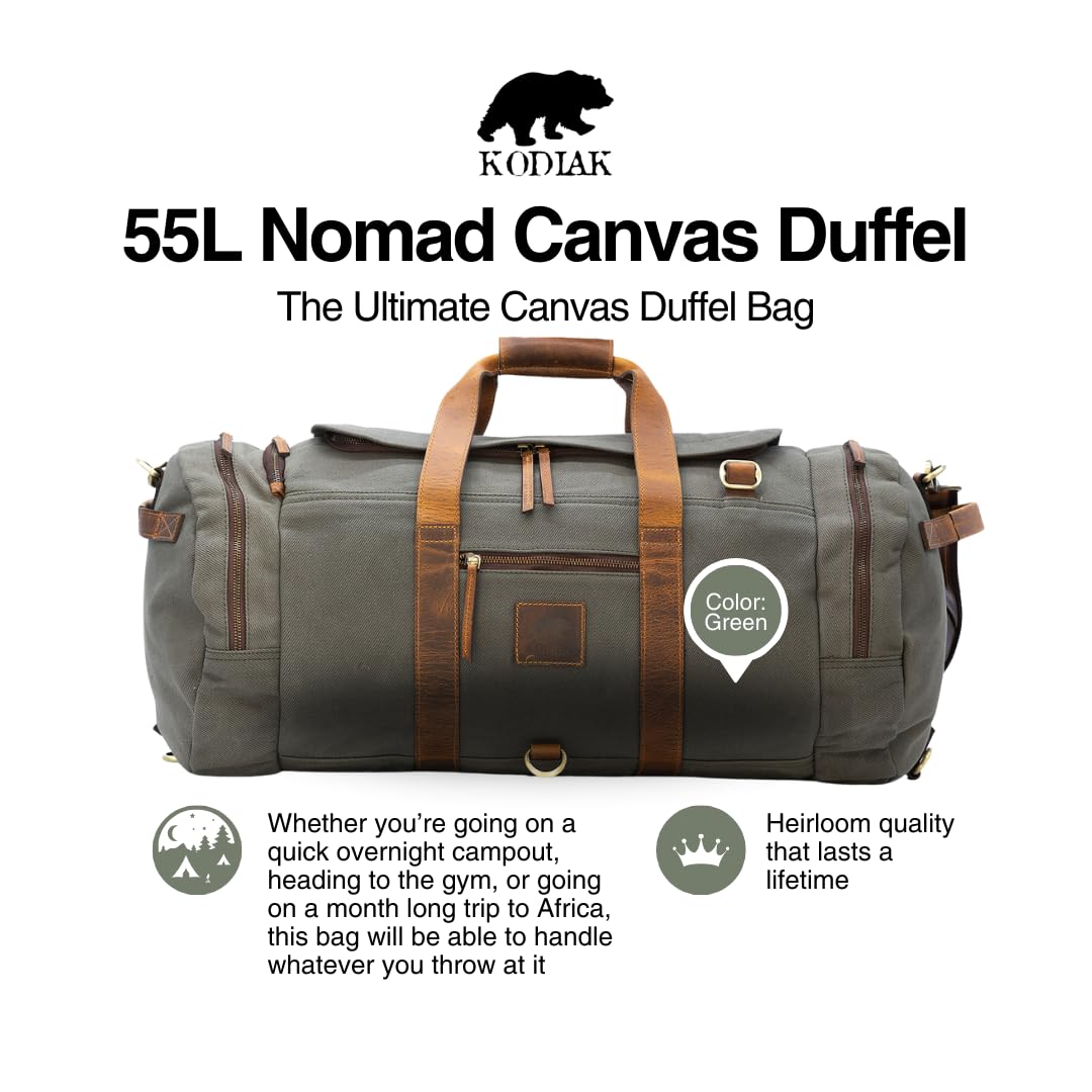 55L Nomad Canvas Duffel (Green)