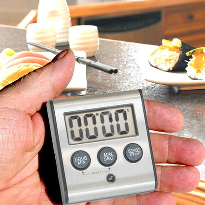 Elegant eTradewinds Digital Kitchen Timer, Stainless Steel Model eT-78, Displays 0-99 Min. or 0-99 Hr., Auto Shut Off