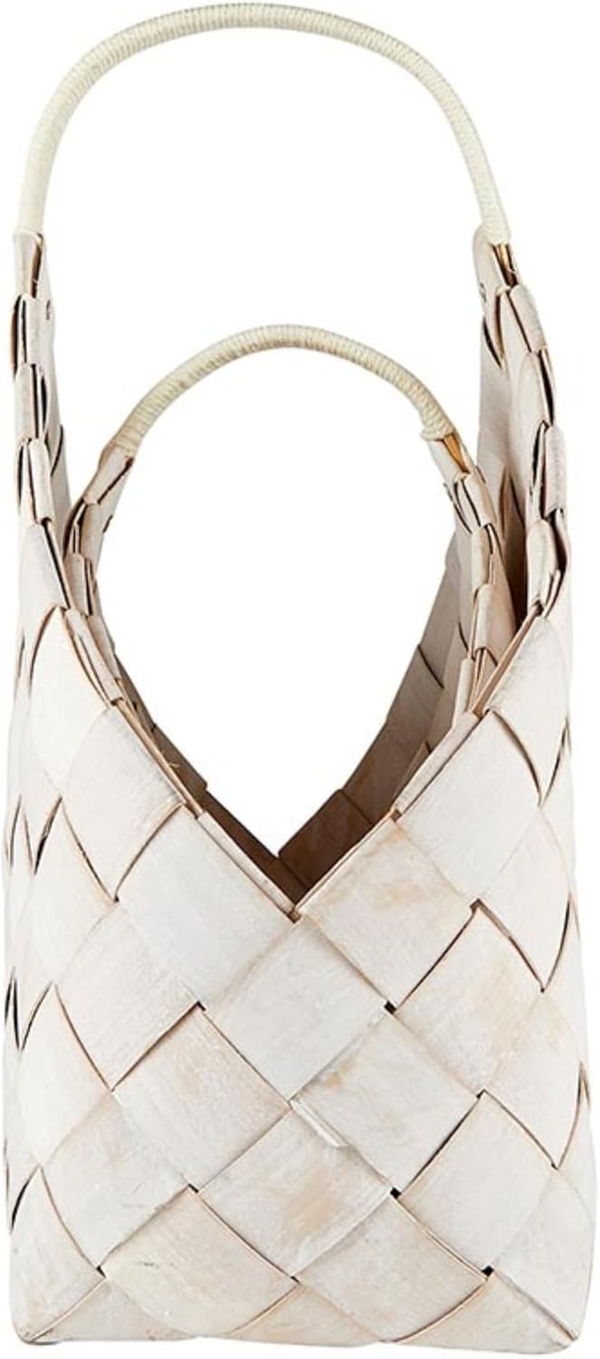 Santa Barbara Design Studio Wood Woven Storage Baskets, Nested Baskets for Home Décor, Set of 2