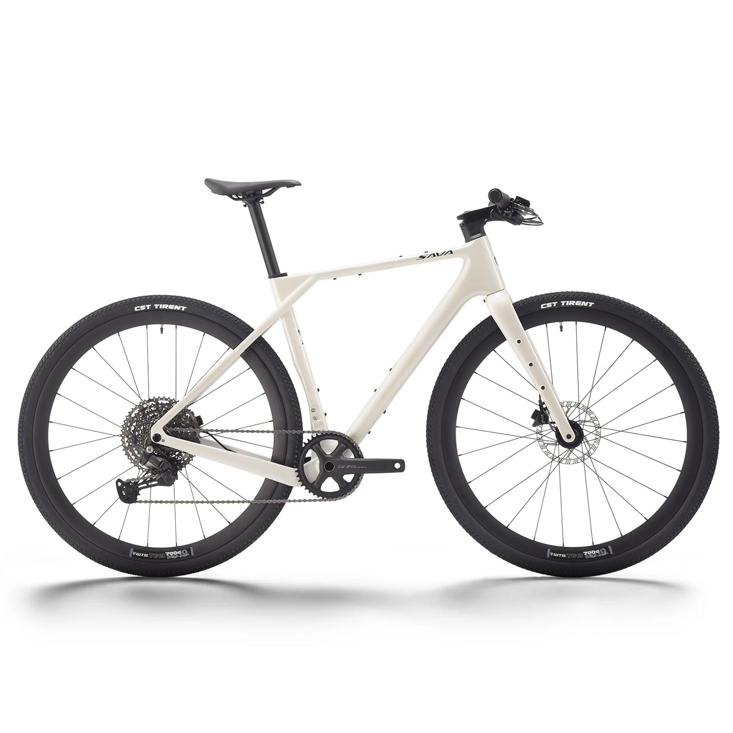 SAVADECK Carbon Gravel Bike - T800 Carbon Frame & Fork | Shimano U6000 11-Speed Groupset | Hydraulic Disc Brakes | 700CX40mm All-Terrain Tires | Men & Women Road/Off-Road Bicycle (White, 53cm)