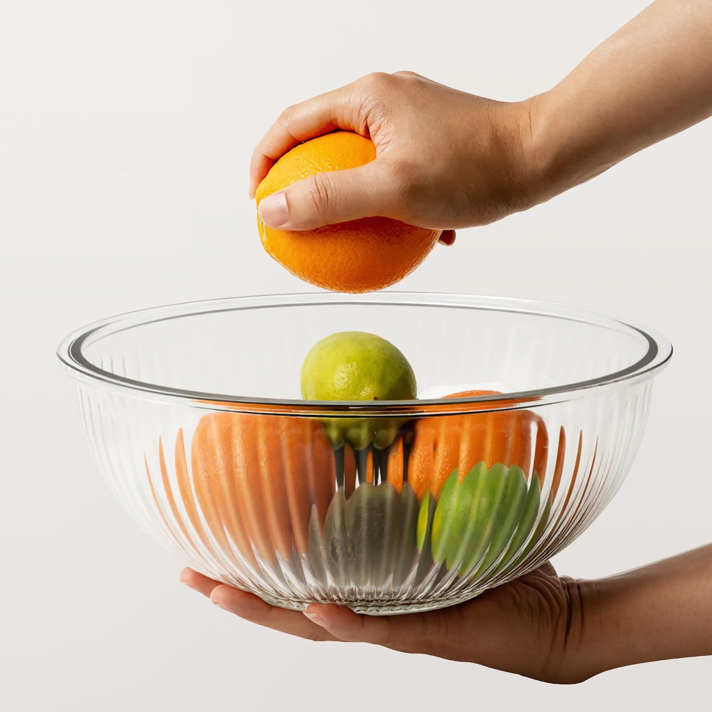 Glass Mixing Bowls with Lids Sets, 5 Packs Glass Bowls with Lids for Kitchen Baking, Meal Prepping and Salad, Bpa Free and Dishwasher Safe Serving Bowls, 0.2/0.5/1.1/2.1/3.7Qt