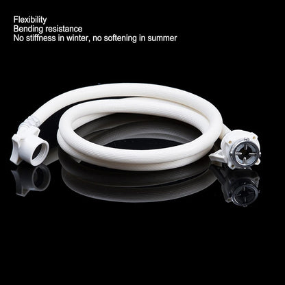Washing Machine Water Inlet Hose, Double Buckle Fixation G3/4 Thread Soft PVC Hoses with Metal Connector (2m)