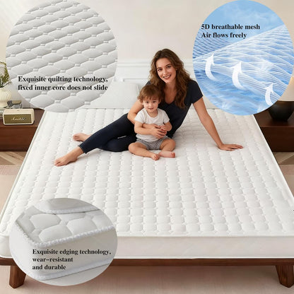5cm 8cm Foldable Portable Futon Mattress – Breathable Tatami Floor Mat, Roll-up Guest Bed, Camping and Outdoor Sleeping Mattress Blue 5cm 200x220cm