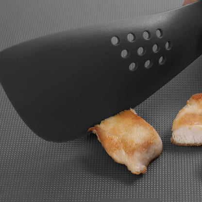 Joseph Joseph - Uni-tool 5-in-1 Silicone Kitchen Utensil, Slotted Spoon, Turner, Cutting Tool, Solid Spoon and Spatula in one- Grey