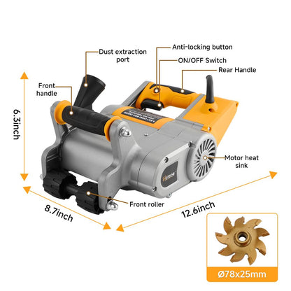 Hoteche Wall Groove Cutting Machine 1100W Electric Wall Chaser 1-Inch Groove Slotting Machine for Masonry & Brick