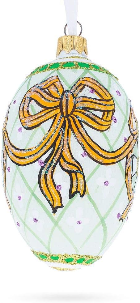 1916 Order of St George Royal Glass Egg Ornament - 4 Inches