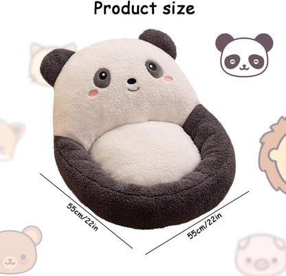 Kawaii Chair Cushions, Cute Indoor Seat Cushions, Comfy Plush Pillows with Backrest, Non-Slip Office Chair Cushion for