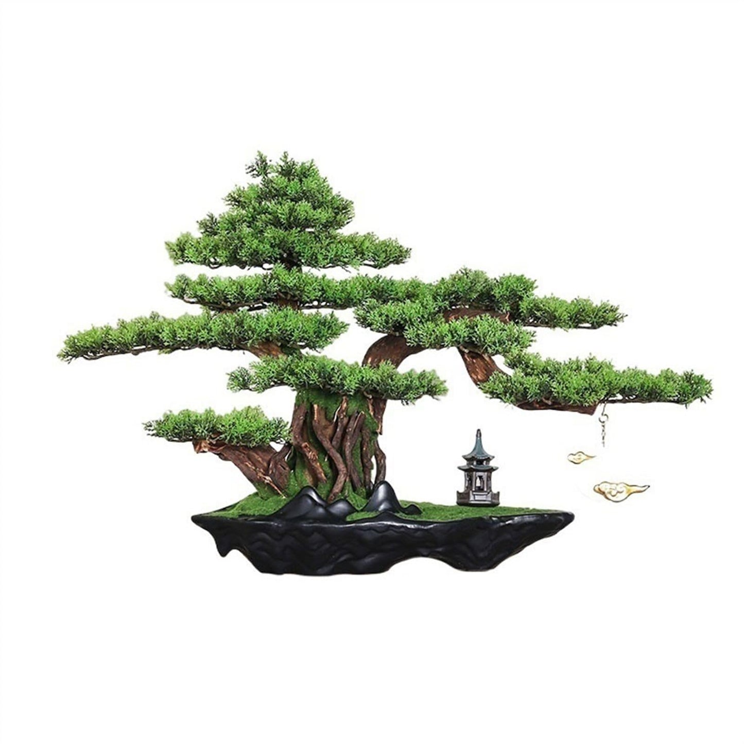WANGHAI2024M Artificial Trees Hotel Living Room Desktop Ornaments Simulation Tree Bonsai Modeling High-end Luxury Fake Greenery Landscaping Artificial Bonsai