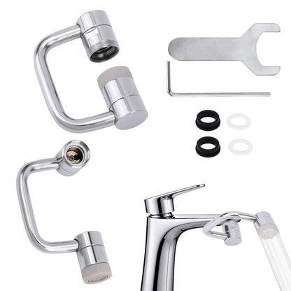 Universal Rotating Faucet Extender, 1080° Swivel Extension Sink Aerator with Dual Spray Modes & Adjustable Rotatable Robotic Arm, for Bathroom Kitchen 15/16'' Accessories & 55/64'' Threads Parts