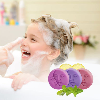 Silicone Soap Molds, different Cavities Soap Mold with Different Shapes, Perfect for Soap Making, Handmade Cake Chocolate Desserts Biscuit Pudding Teacake Jelly （2 Pack - Moon Face）