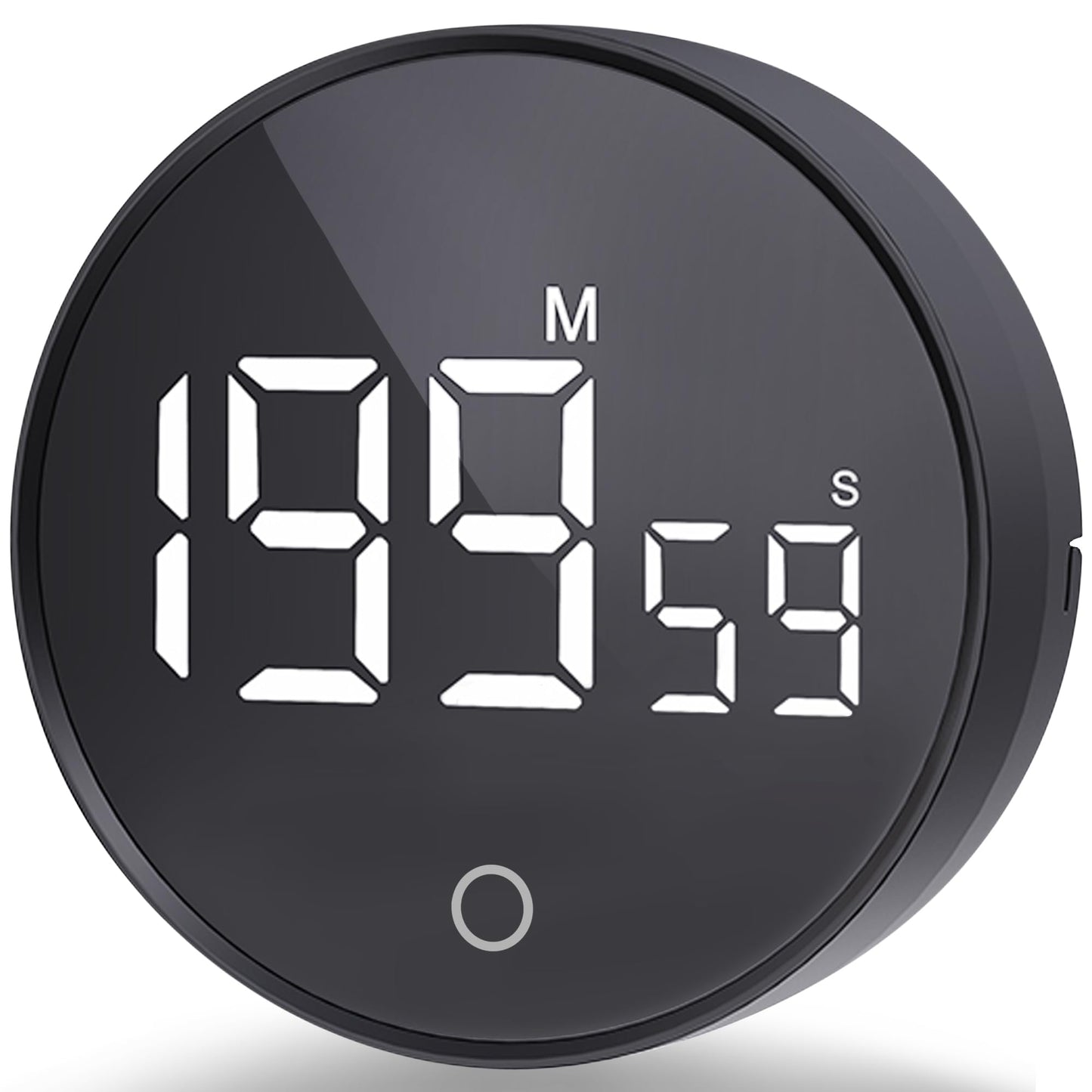 RZASL Digital Kitchen Timers, Magnetic Rotary Timer with Large LED Display, 3 Volume Levels, 0-199Min Countdown/Up, Easy Operation for Cooking, Studying, Fitness, Kids & Seniors