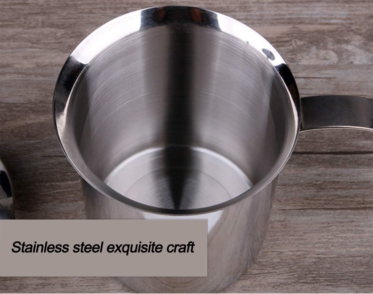 Manual Stainless Steel Whipped Cream Dispenser, Handheld DIY Whipper Maker with Lid, Perfect for Gift