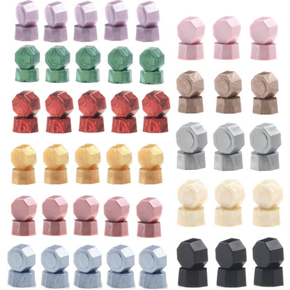 Wax Sealing Beads, ONWINPOR 300pcs Pearl White Wax Seal Beads, 1pcs Wooden Wax Seal Warmer, 1pcs Melted Spoon and 10pcs Tea Candles for Wax Sealing Stamp Kit (Pearl White)