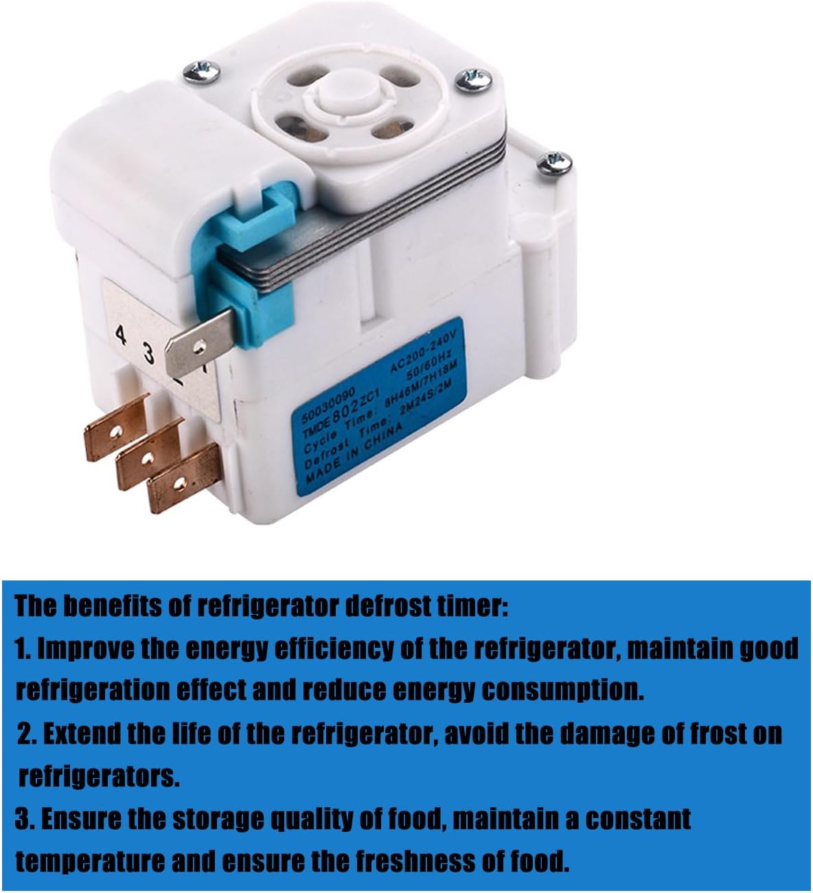 Efficient Refrigerator Defrost Timer TMDF603AD1/TMDF704ED1/TMDF706CD1/TMDE802ZC1/TMDF702ZD1 (TMDF702ZD1)