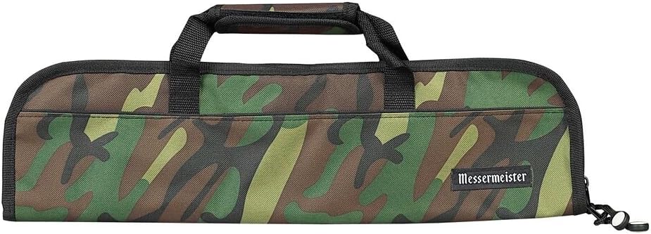 Messermeister 5-Pocket Padded Knife Luggage Bag, Camouflage, Holds Up to 18” Knife