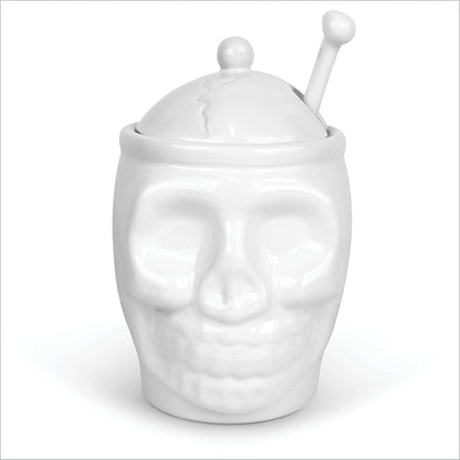 BELL BOOK AND CANDLE Sugar Skull Sugar Bowl - 12 Oz - Goth Valentines Day Decor, Spooky Gifts, Witchy Gifts