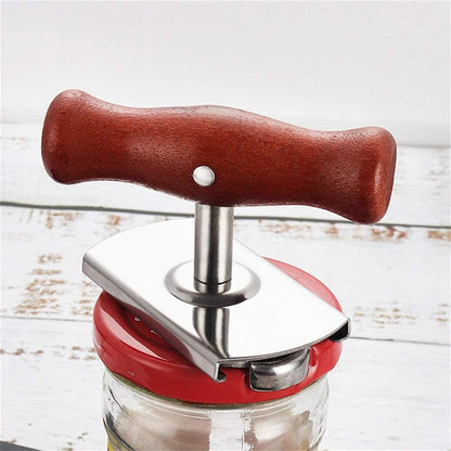 Jar Opener Stainless Steel Adjustable Tool for 1-4 Inch Bottle Can Lids, Fit Seniors, Weak Hands
