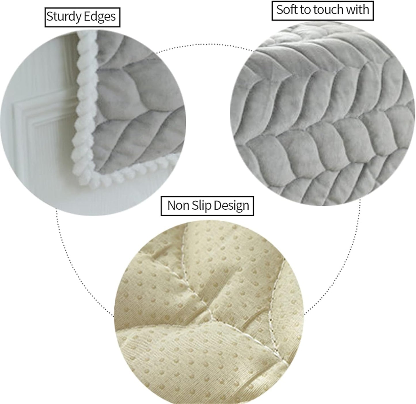 JeogYong Thick Plush Bay Window Mat, Non-Slip Crystal Velvet Cushion Pad for Indoor Tatami Sofa Decor, Modern Windowsill