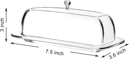 Youngever Plastic Butter Keeper, Reusable Clear Butter Dish with Lid