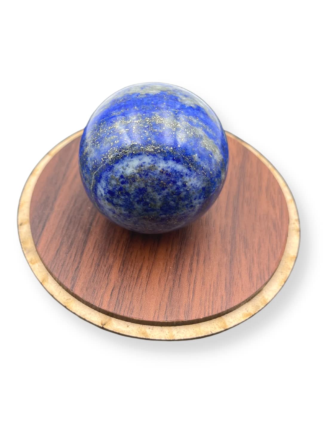 WholesaleGemShop Natural Lapis Lazuli 40-45 mm Ball Sphere Gemstone A+ Hand Carved Crystal Altar Healing Devotional Focus Spiritual Chakra Cleansing Metaphysical Gift Men Women