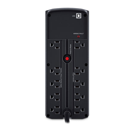 CyberPower CP1500GAVR Line‑Interactive UPS Battery Backup, 1500VA/900W, AVR, 10 Outlets, LCD Display, Mini-Tower, UL Certified