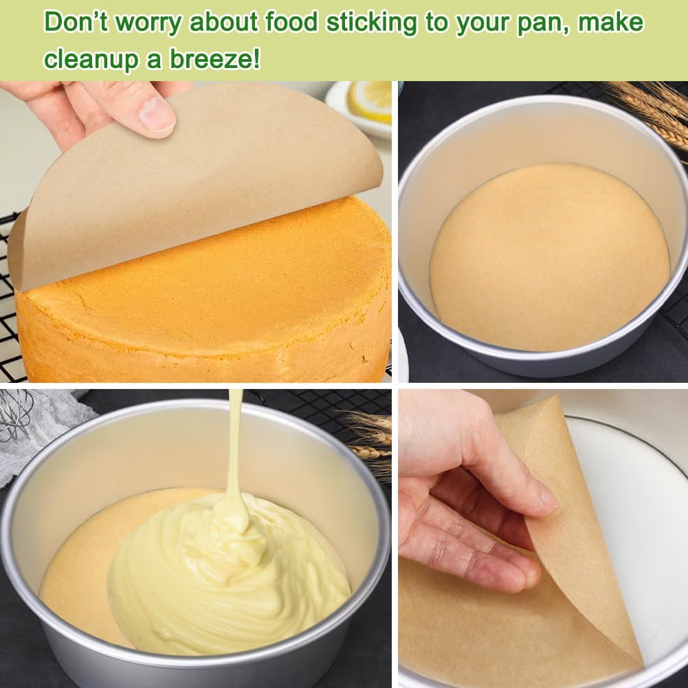 BYKITCHEN 12 Inch Parchment Paper Rounds, Set of 200, Non Stick for Baking, Round Pizza