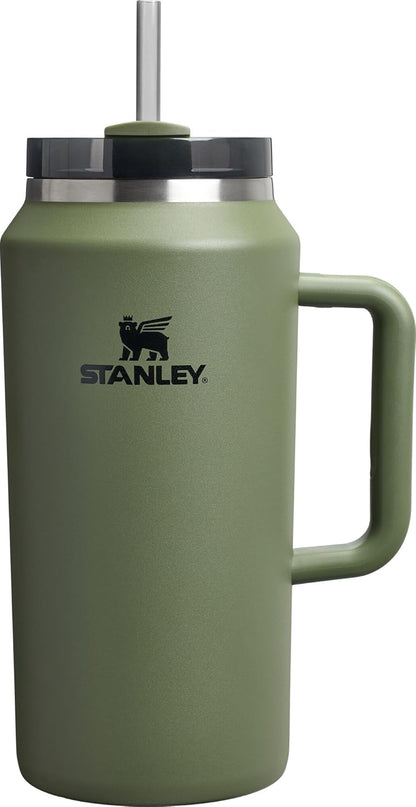 STANLEY Quencher H2.0 Tumbler - 64 oz Insulated Stainless Steel Cup with Handle & Straw | BPA-Free | Dried Pine