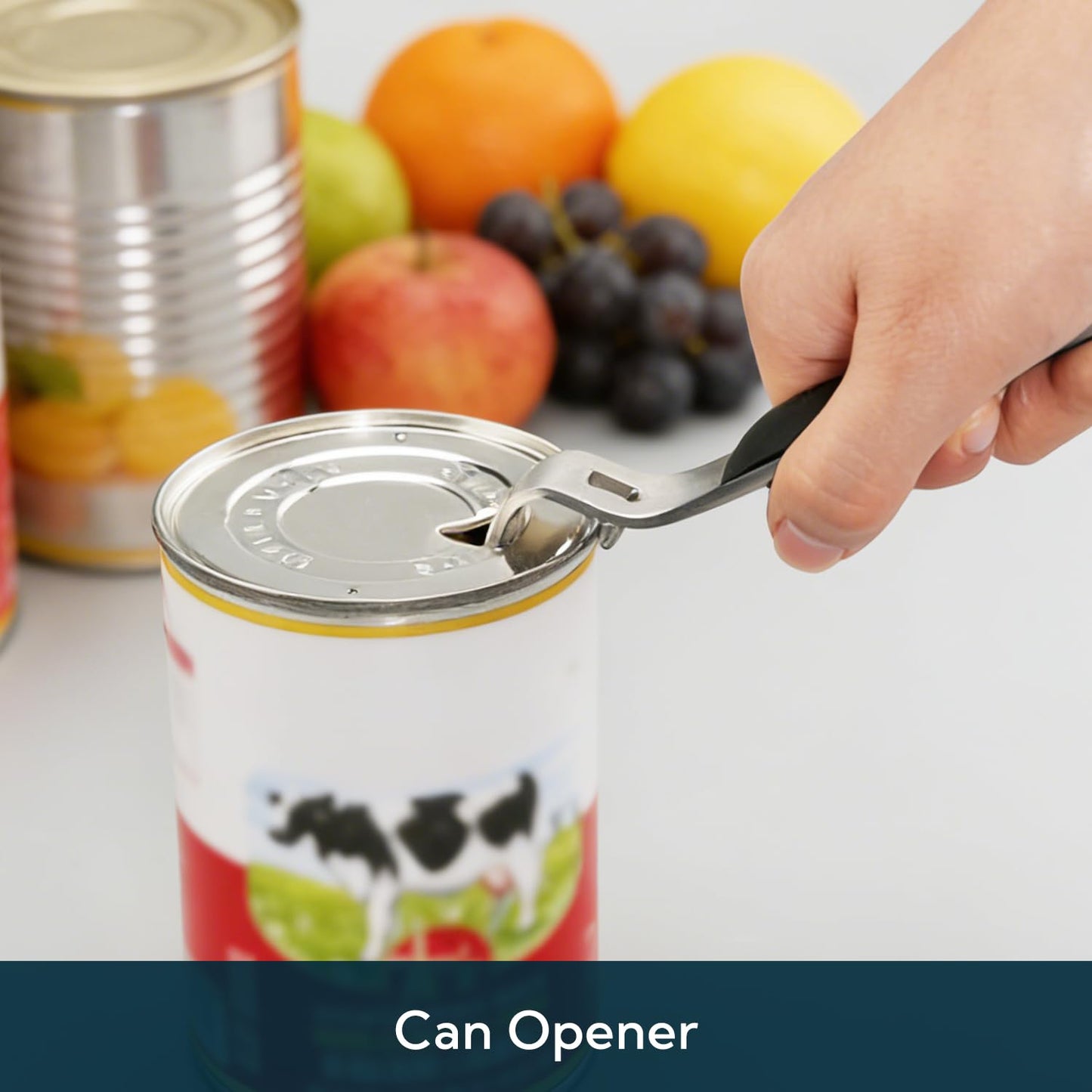 KITCHENDAO 3 in 1 Magnetic Bottle and Can Opener for Refrigerator, Stainless Steel Manual Can Punch Opener with Soft-Touch Handle, Fridge Magnet Design for Easy Storage, Multi-purpose Church Key
