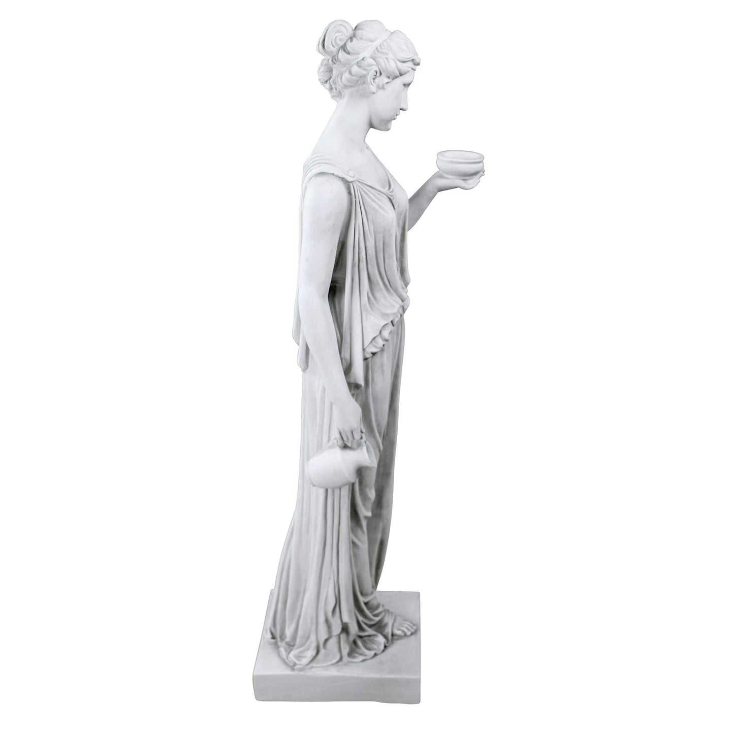 Design Toscano KY71304 Hebe Greek Woman Patron of Youth Indoor/Outdoor Garden Statue, Large Size, 10 inches Wide, 32 inches Tall, Handcast Polyresin, Antique Stone Finish