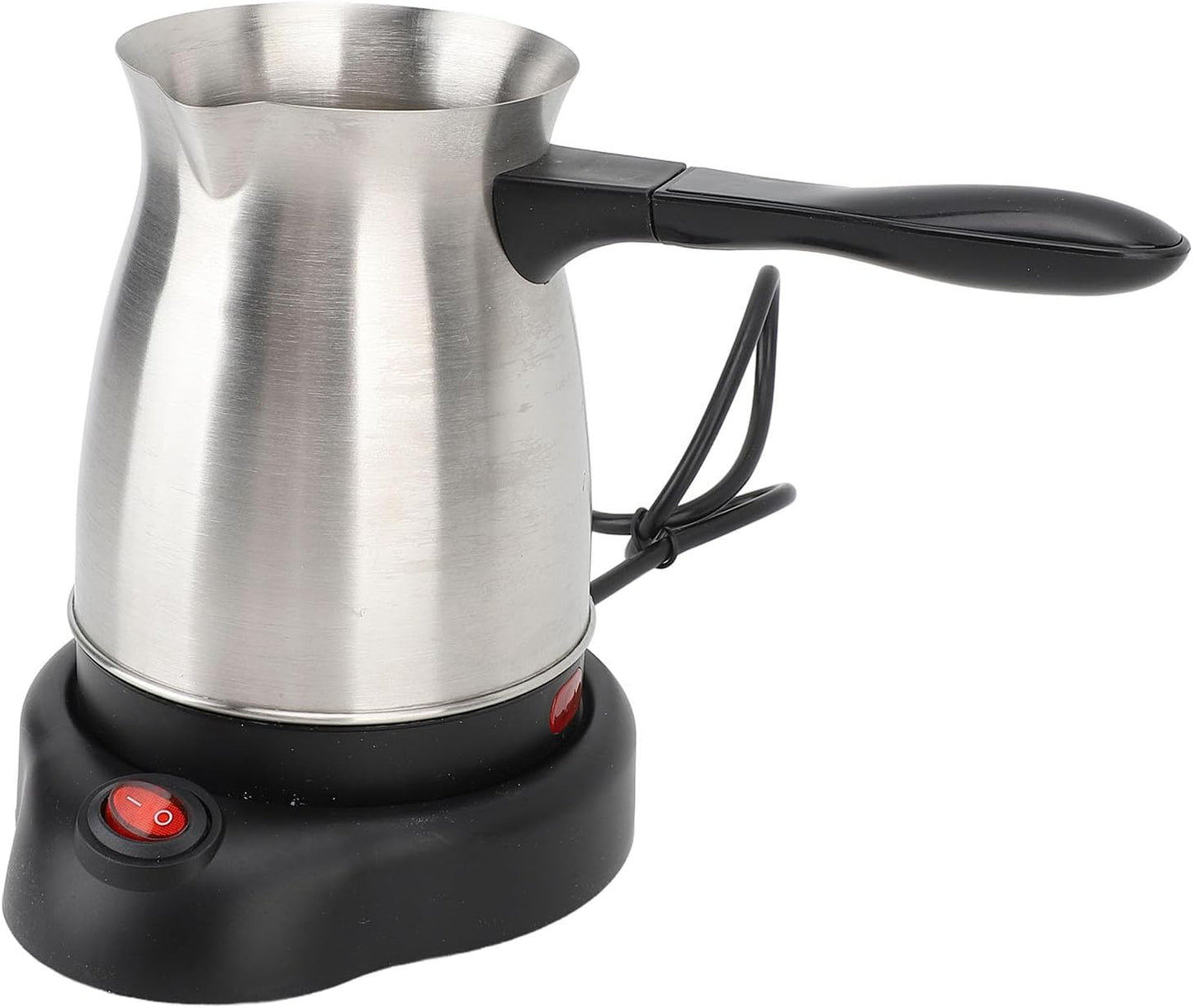 Electric Turkish Coffee Maker, 600ml Stainless Steel Arabic Pot, Tea Maker for Home Travel
