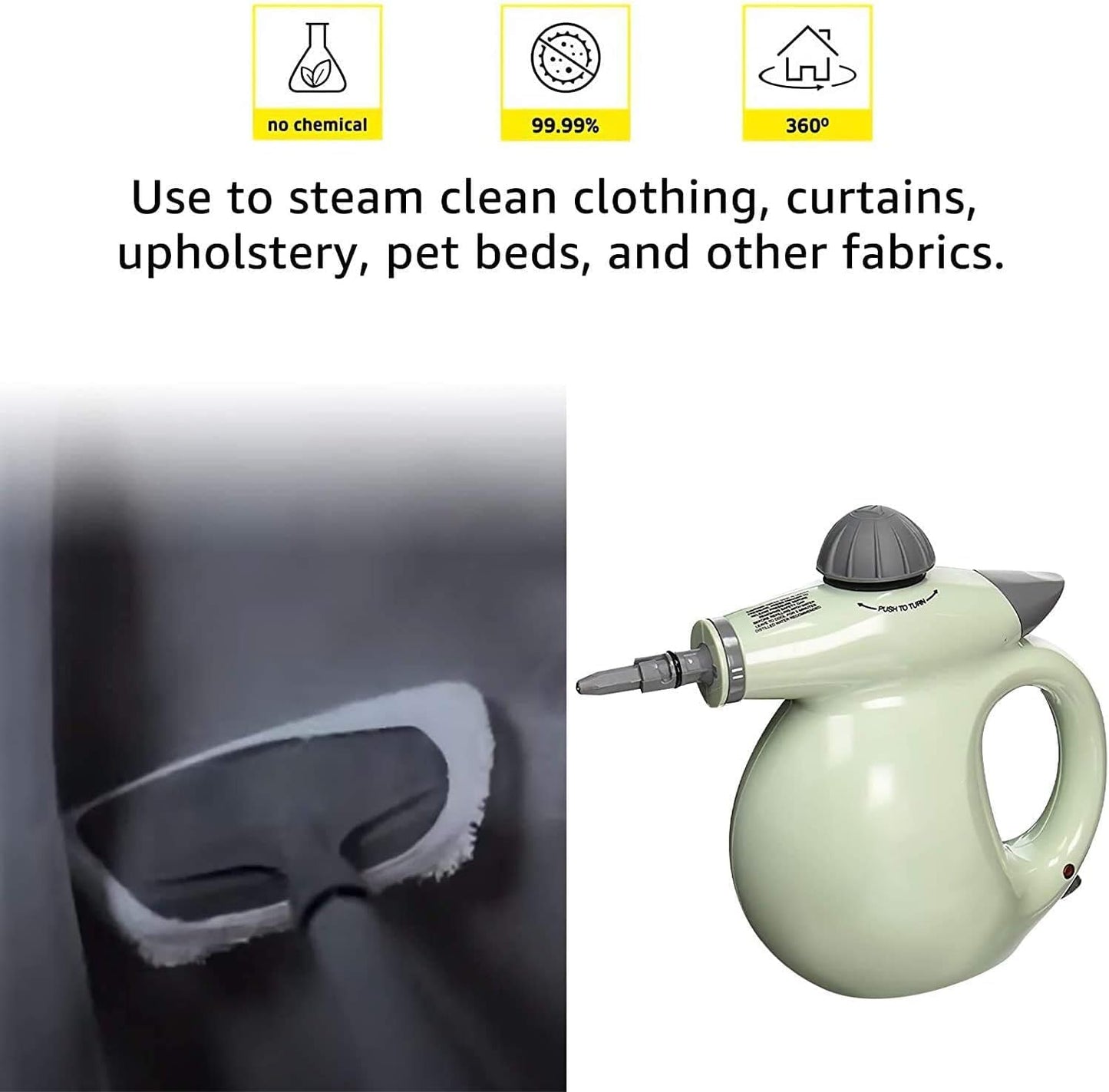 12 Pack KEEPOW Universal Microfiber Cloths for Handheld Steam Cleaner Attachments Compatible with Bissell Steam Shot