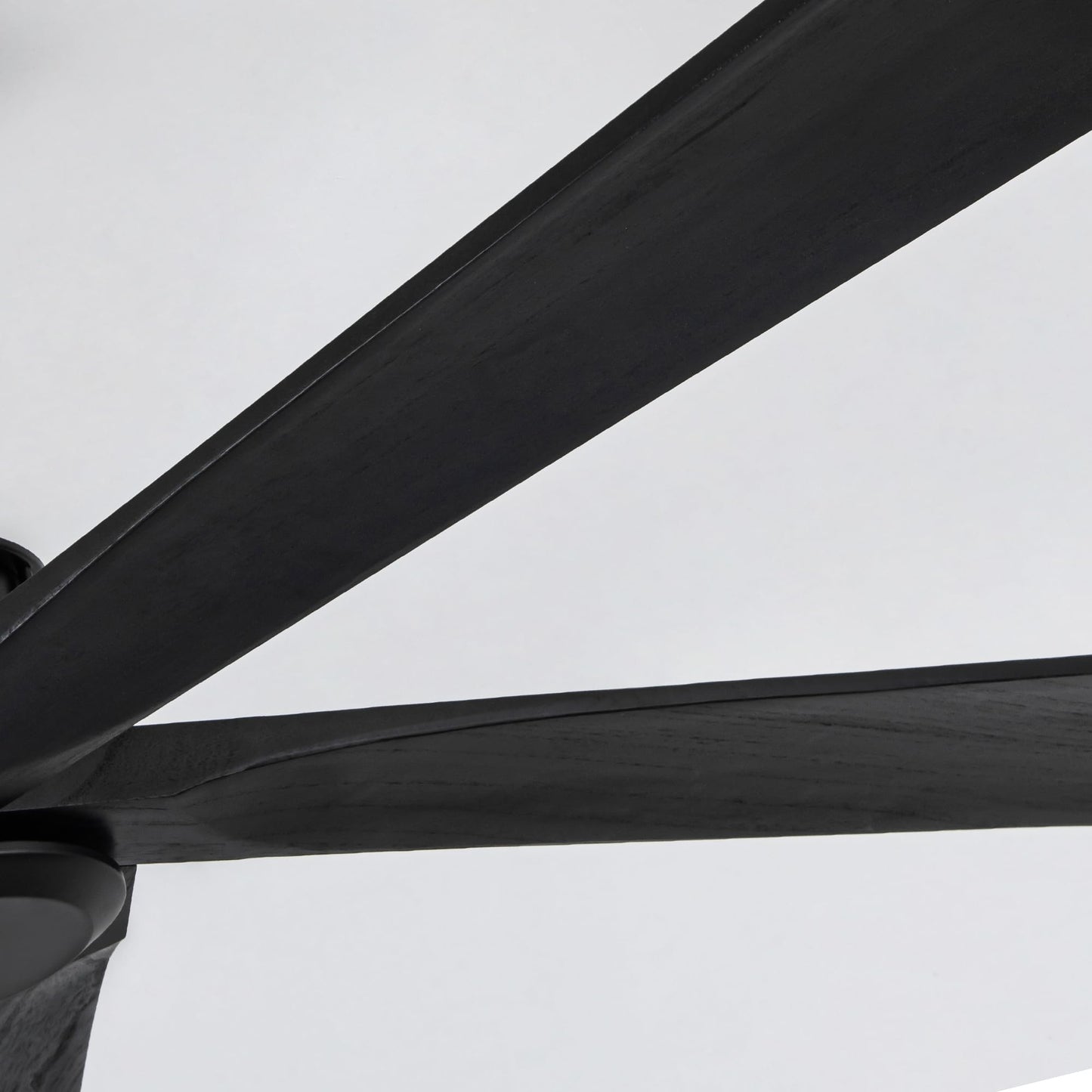 Vernal Life 64 Inch Modern Flush Mount Ceiling Fans no Light for Living Room, 5 Reversible Wood Blades, 6-Speeds, 110V Noiseless DC Motor (Black Finish with Black Blades)
