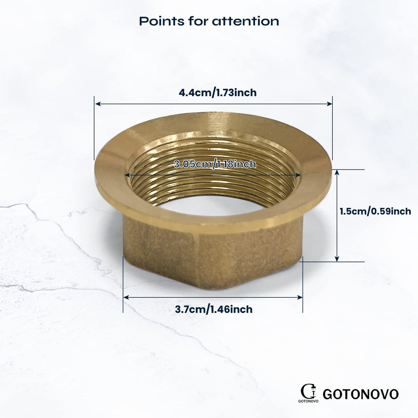 gotonovo Faucet Fittings Nipple Locknut Kit Extension Threaded Pipe Longer Mounting Shank Single Hole 4.7inch