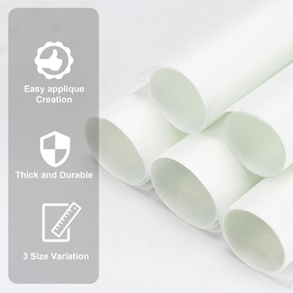 KVMORZE 6 Pack White PTFE Virgin Sheets, Multiple Sizes Applique Pressing Teflon Sheets, 1/16'' Thick Non Stick Craft Mat for Applique Pressing, Heat Press Transfer, Ironing, Arts and Crafts