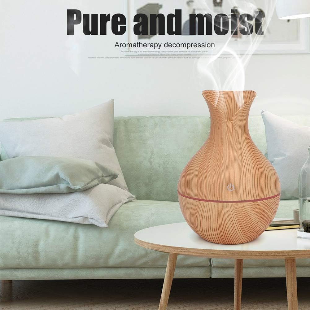 High Capacity Cool Mist Humidifier, for Bedroom, Baby Room, Living Room (Light Wooden Grain)