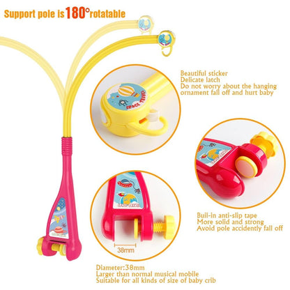 Mini Tudou Musical Baby Crib Mobile - Lights, Music & Star Projector | Remote Control with 108 Melodies