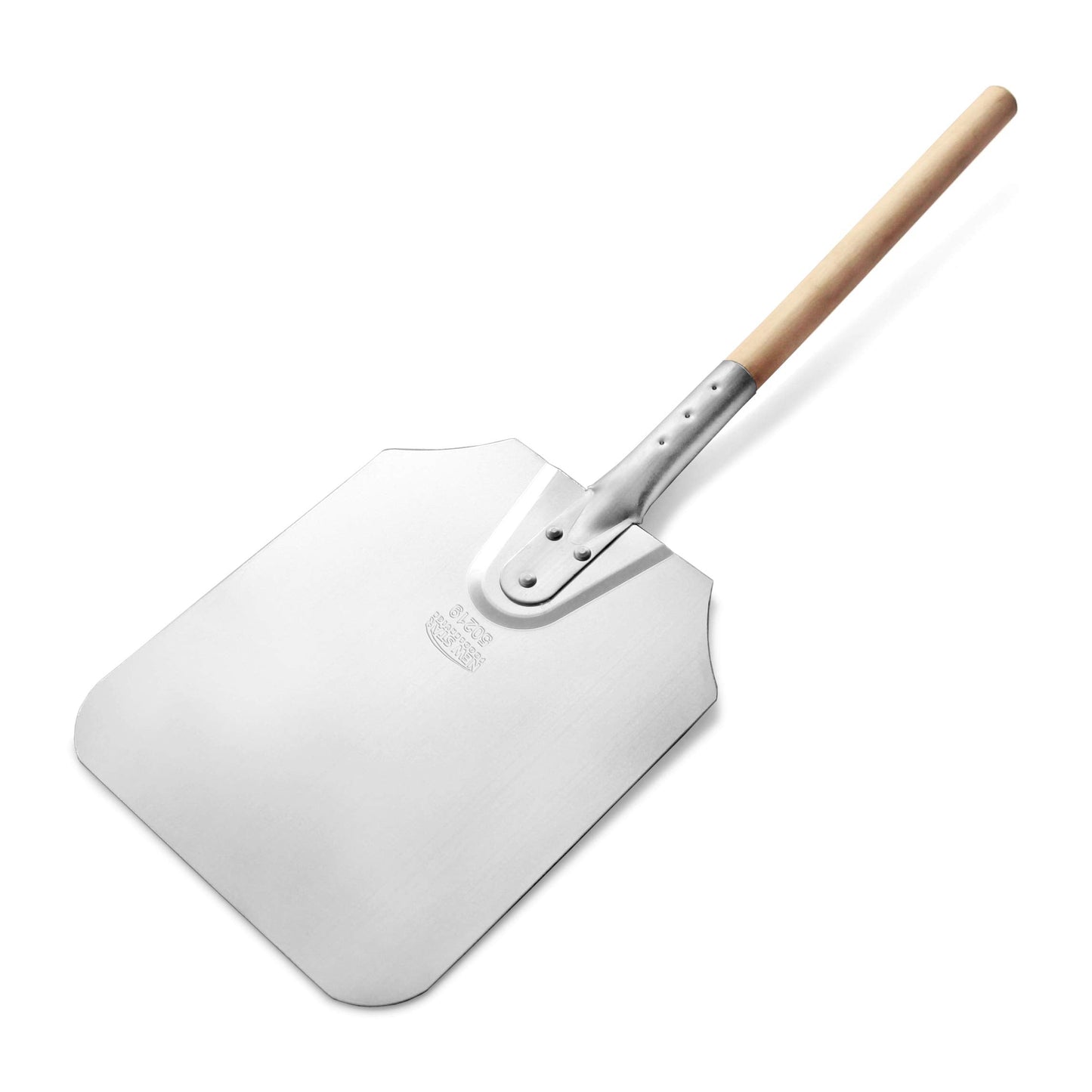 New Star Foodservice 50219 Aluminum Pizza Peel, Wooden Handle, 9 x 11 inch Blade, 26 inch overall